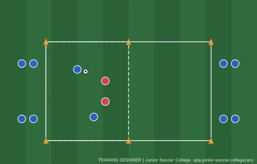 2v2 Attack + Third-Player Support — Delaying the Attack diagram