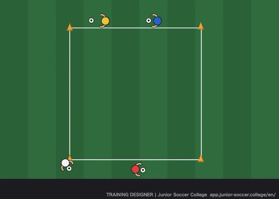 Square Dribbling Race diagram